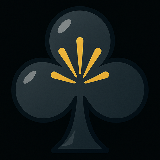 Just the club from this picture with 1. **Fan/Spray Symbol** - Three or more lines radiating outward from a central point, yellow in color, in the center of the club.