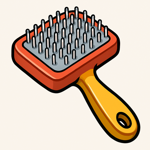 Dog groom brush.
In-Game asset.  2d.  High contrast.  No shadows