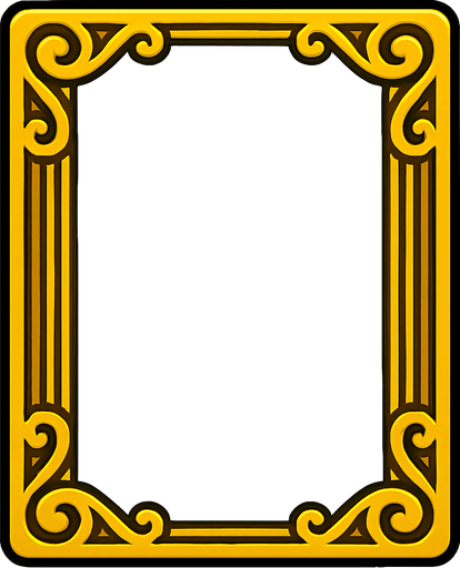 etrafı sarı işleme çerçeveli beyaz.
In-Game asset.  2d.  High contrast.  No shadows