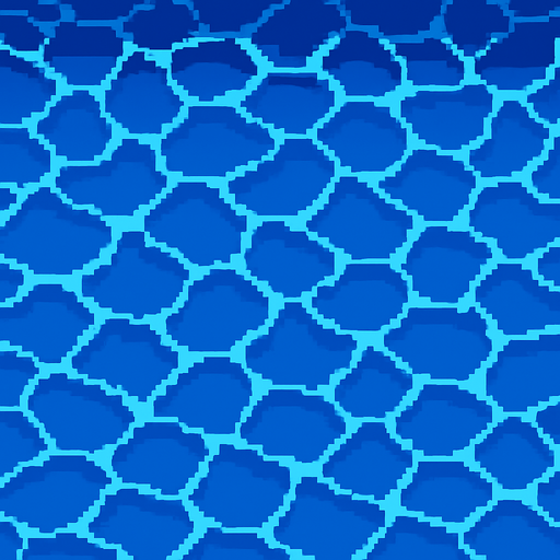 Dame una piscina, solo el afua con estilo 16 bits.
In-Game asset.  2d.  High contrast.  No shadows