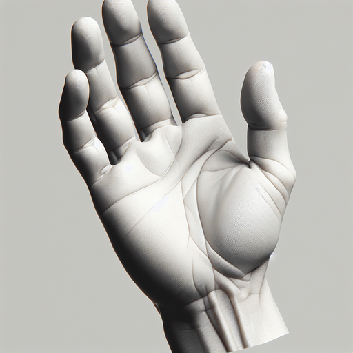 Hand.
Single Game Texture. In-Game asset. 2d. Blank background. High contrast. No shadows.