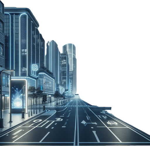 Background.
Create a road of hi- tech city that contains nothing in it