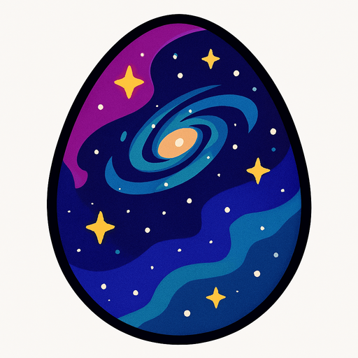 A Galactic Egg.
In-Game asset.  2d.  High contrast.  No shadows