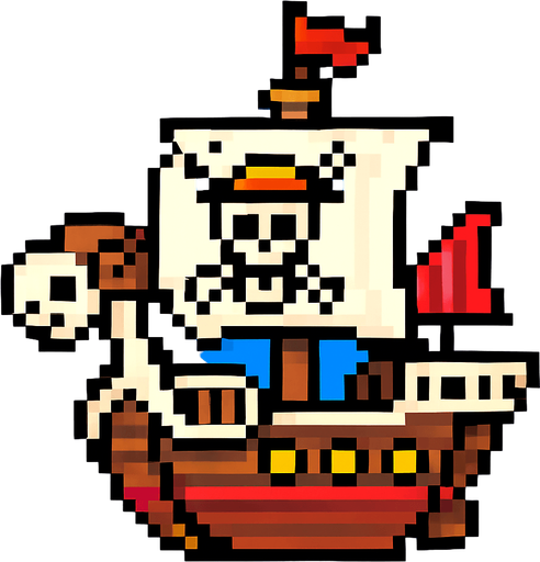 goin merri de pixeles.
In-Game asset.  2d.  High contrast.  No shadows