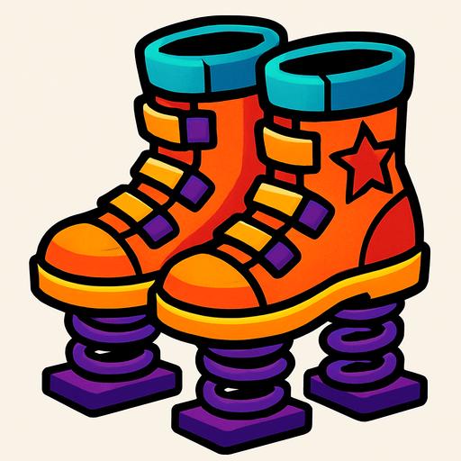 Botas de super salto.
In-Game asset.  2d.  High contrast.  No shadows