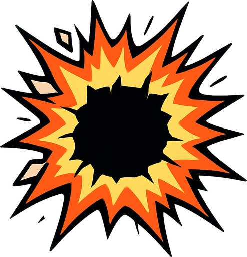 explode hole.
In-Game asset.  2d.  High contrast.  No shadows