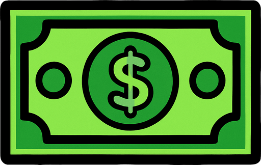 Money Bill.
In-Game asset.  2d.  High contrast.  No shadows