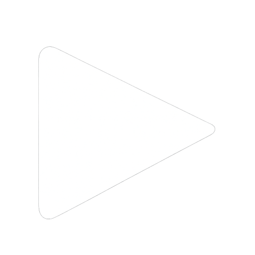 white play button solid white color. No background. Transparent background. Blank background. No shadows. 2d. In-Game asset. flat