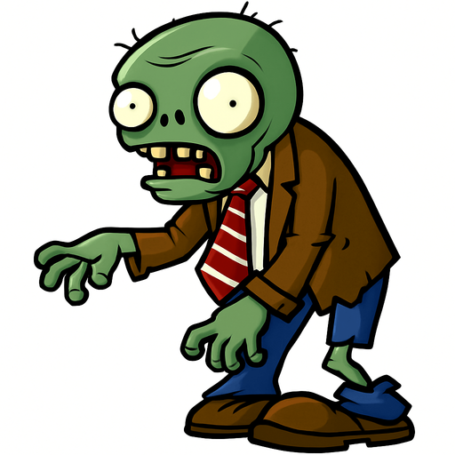 PLANT VS ZOMBİ DEKİ ZOMBİ.
In-Game asset.  2d.  High contrast.  No shadows