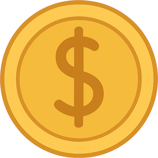 coin. No background. Transparent background. Blank background. No shadows. 2d. In-Game asset. flat