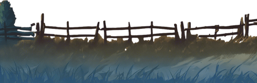 Remove dithering and blur and use instead crisp areas using five tone shading from vector art. No changes to the content of the image: it's still an empty battlefield meadow with a few trees along the edges.