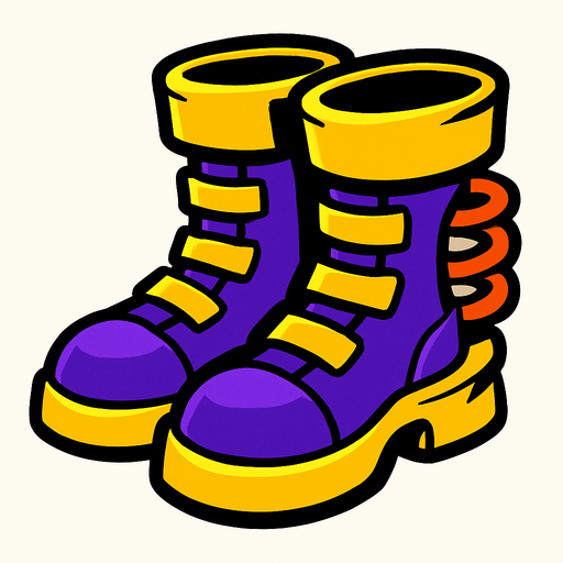Botas de super salto.
In-Game asset.  2d.  High contrast.  No shadows