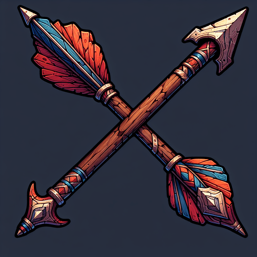 Warcraft 3 image of a medieval arrow..
Single Game Texture. In-Game asset. 2d. Blank background. High contrast. No shadows.