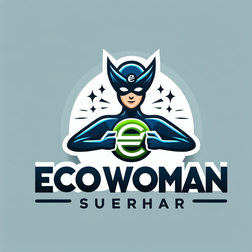 3d logo for the "Ecowoman" super hero with just the text.