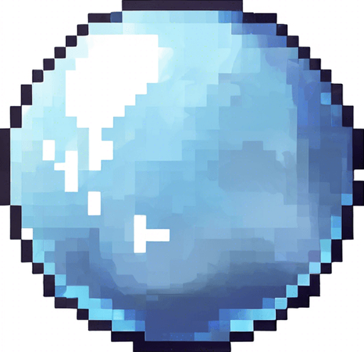 This bubble but with a pixel effect that is has just popped