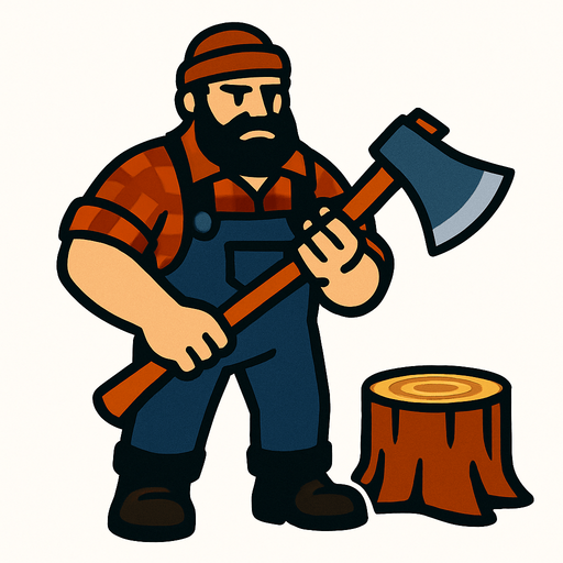 Oduncu.
In-Game asset.  2d.  High contrast.  No shadows