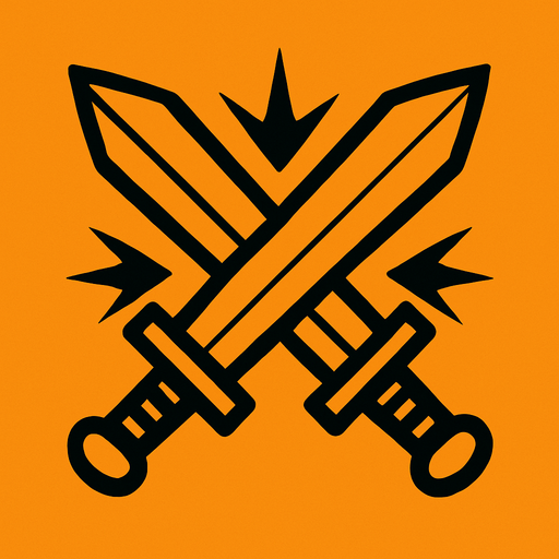 Kılıçlar savaş iconu.
In-Game asset.  2d.  High contrast.  No shadows