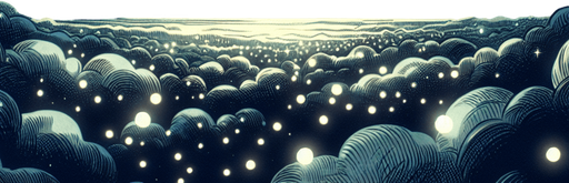 Starry Christmas night sky, cartoon, background