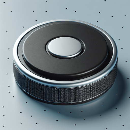 Air hockey puck. Top view..