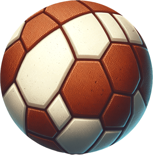 football ball Single Game Texture. In-Game asset. 2d. Blank background. High contrast. No shadows.