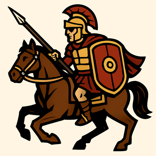 Roman cavalry.
In-Game asset.  2d.  High contrast.  No shadows