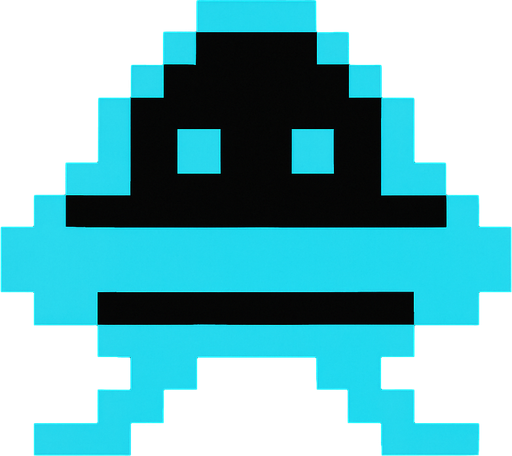 Make me a Spacelnvaders InfinityGene EVO character.
In-Game asset.  2d.  High contrast.  No shadows