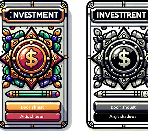 Investment button.
Single Game Texture.  In-Game asset.  2d.  Blank background.  High contrast.  No shadows
