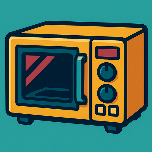 Microwave.
In-Game asset.  2d.  High contrast.  No shadows