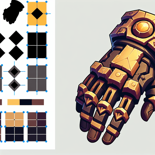 A hand Single Game Texture. In-Game asset. 2d. Blank background. High contrast. No shadows.