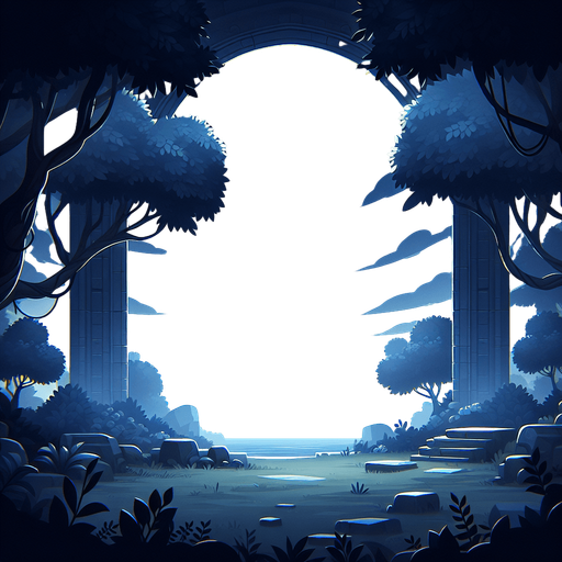 A large calm background drawing for a puzzle game, in dark calm blueish colors and non-confusing content. High definition.
Single Game Texture. In-Game asset. 2d. Blank background. High contrast. No shadows.