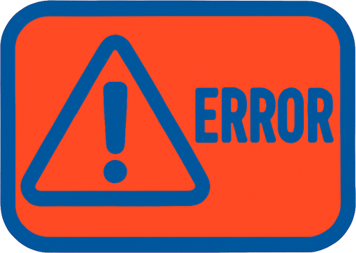 Error.
In-Game asset.  2d.  High contrast.  No shadows