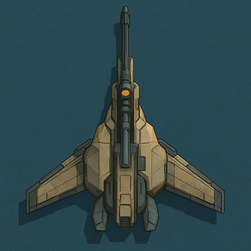 sniper spaceship top view