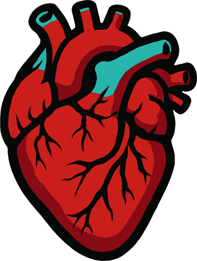 A real heart.
In-Game asset.  2d.  High contrast.  No shadows