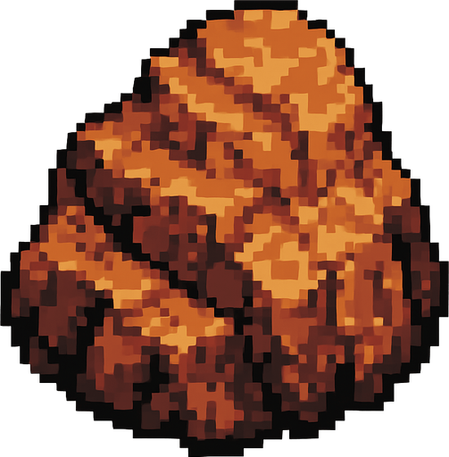 roca madre.
In-Game asset.  2d.  High contrast.  No shadows. pixelart