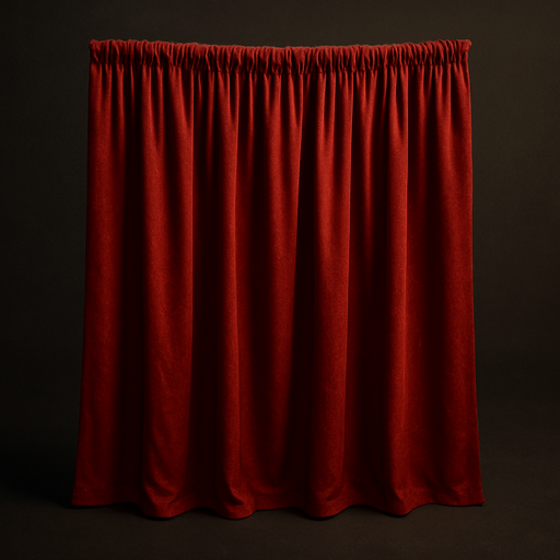 make a red curtain but just curtain like real 3d.
In-Game asset.  High contrast. shadow