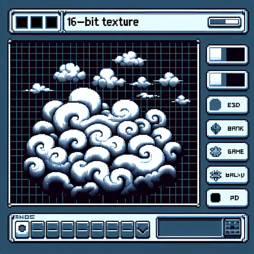 16 bit smoke Single Game Texture. In-Game asset. 2d. Blank background. High contrast. No shadows.