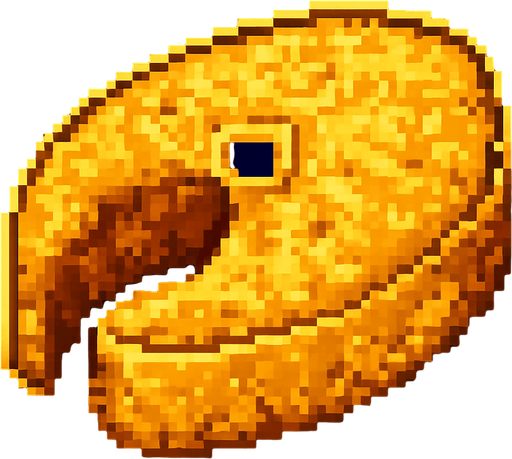 This fish steak covered in batter.