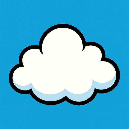 cloud.
In-Game asset.  2d.  High contrast.  No shadows