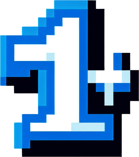 blue text saying "+1". pixelated. 8 bit..
Single Game Texture. In-Game asset. 2d. Blank background. High contrast. No shadows.