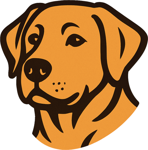 Cabeza de perro labrador.
In-Game asset.  2d.  High contrast.  No shadows