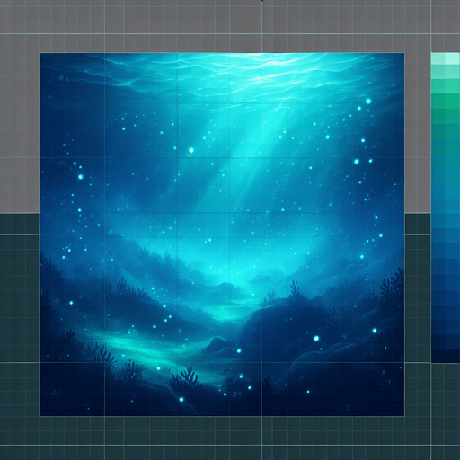 under water background.
Single Game Texture.  In-Game asset.  2d.  Blank background.  High contrast.  No shadows