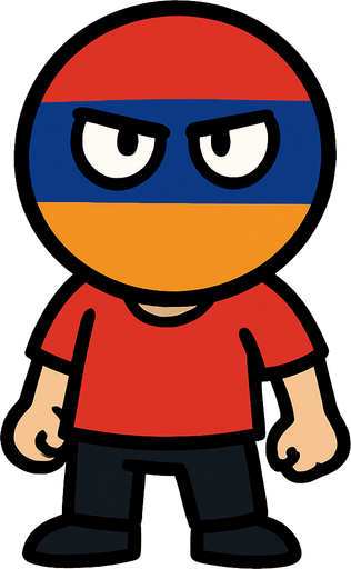armenian flag ball head.
In-Game asset.  2d.  High contrast.  No shadows