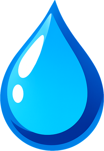 water drop.
In-Game asset.  2d.  High contrast.  No shadows