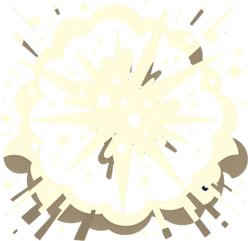 explosion.
Single Game Texture. In-Game asset. 2d. Blank background. High contrast. No shadows.