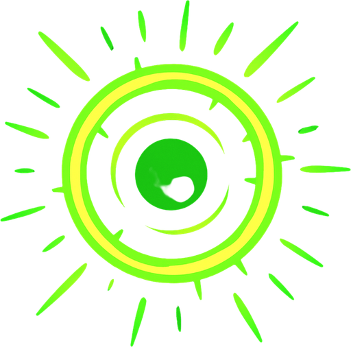 A 2D green radiating circular aura in the Survivor.io style made by HABBY PTE. LTD..
In-Game asset.  2d.  High contrast.  No shadows