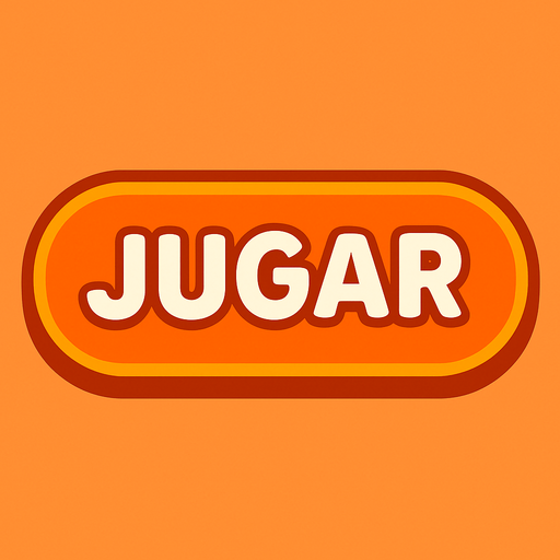 Un botón de jugar de color naranja sushi.
In-Game asset.  2d.  High contrast.  No shadows