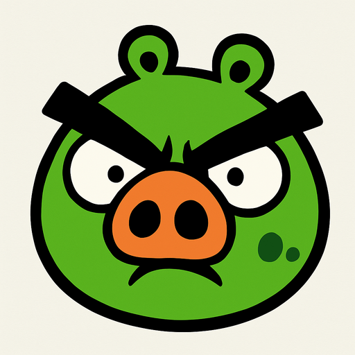 Pig Angry Bids.
In-Game asset.  2d.  High contrast.  No shadows