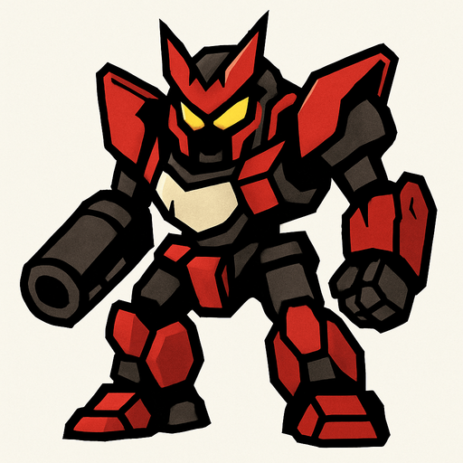 Enemy robot.
In-Game asset.  2d.  High contrast.  No shadows