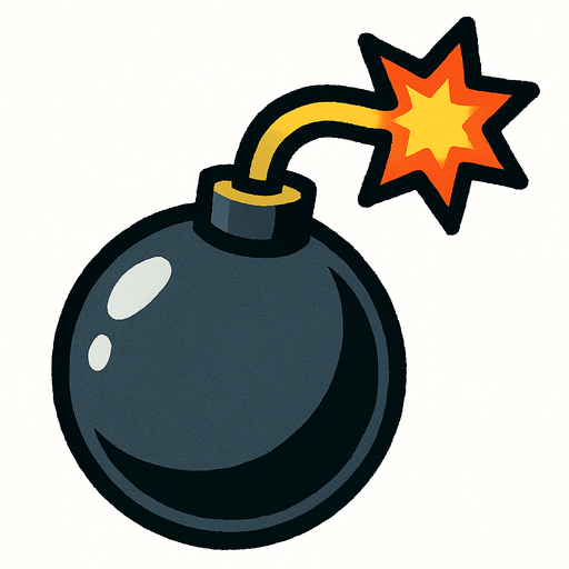 Bomb.
In-Game asset.  High contrast.  No shadows. 2d