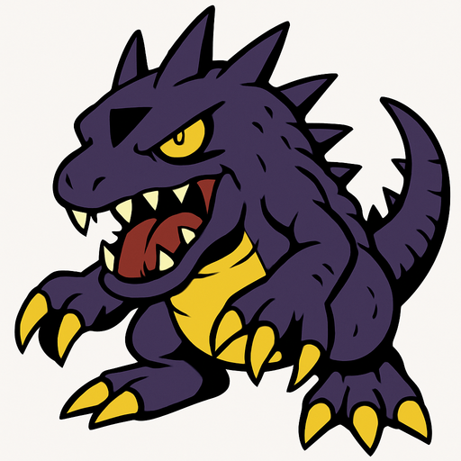 Digimon Virus terrestre.
In-Game asset.  2d.  High contrast.  No shadows